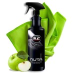 K2 NUTA Pro płyn do szyb i lusterek 1L + mikrofibra