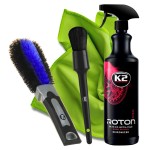 K2 Zestaw do Czyszczenia Felg ROTON + Szczotka + Pędzel + Mikrofibra
