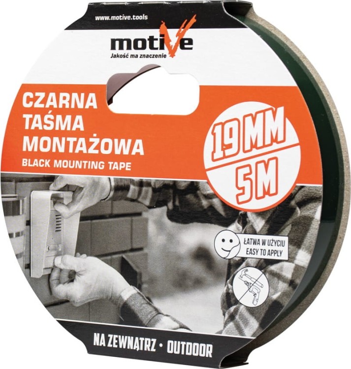 Taśma dwustronna montażowa na zewnątrz 19mm5m MOTIVE.jpg
