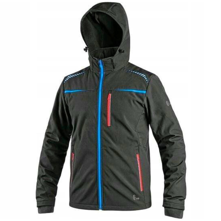 Kurtka Softshell Norfolk czarna niebiesko-czerwone.png