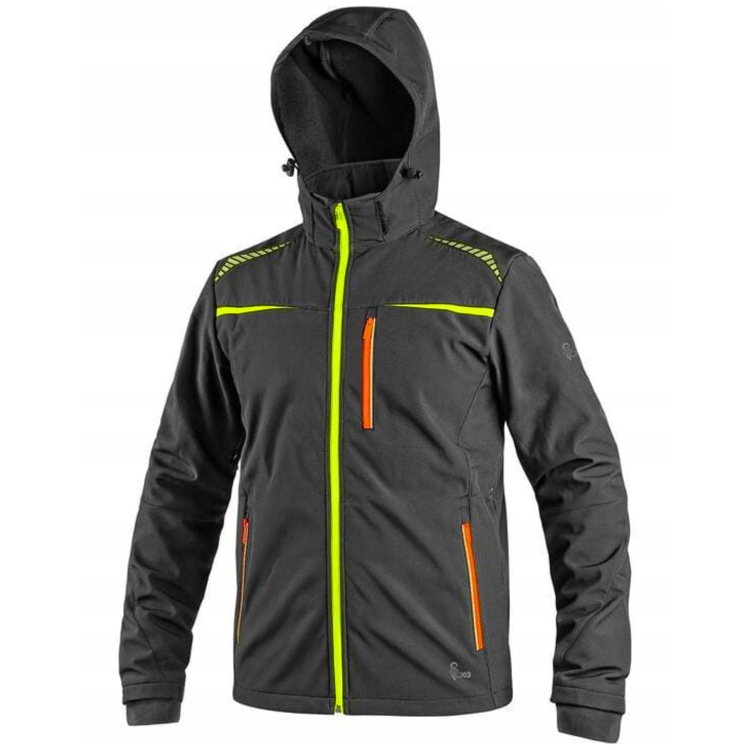 Kurtka Softshell Norfolk czarna żółto-pomarańczowe.png