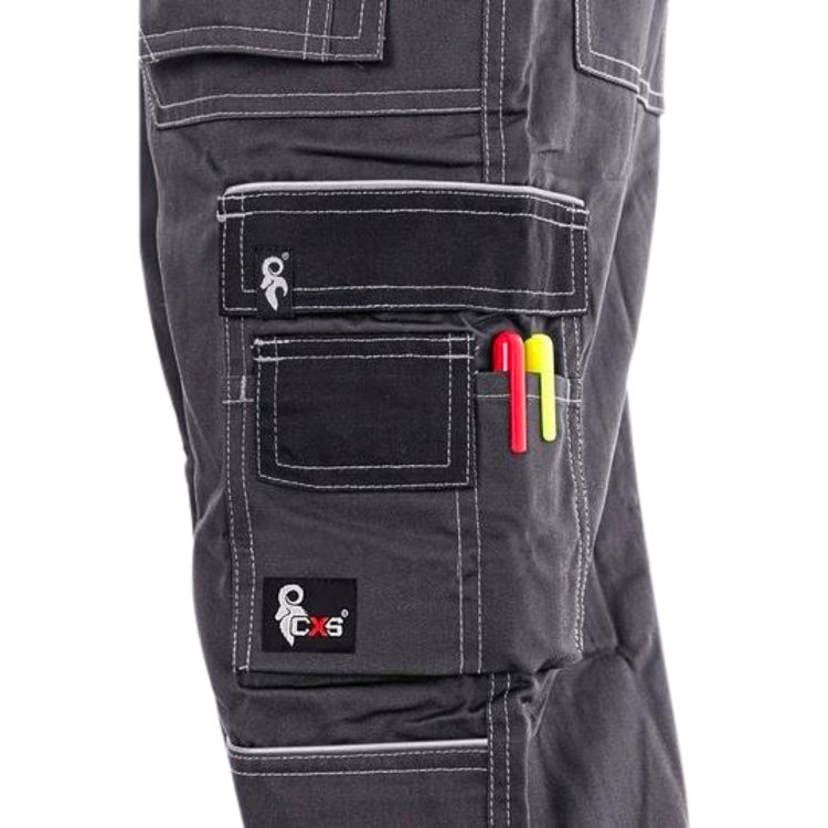 Ogrodniczki CXS ORION KRYSTOF Szaro-Czarne (2).png