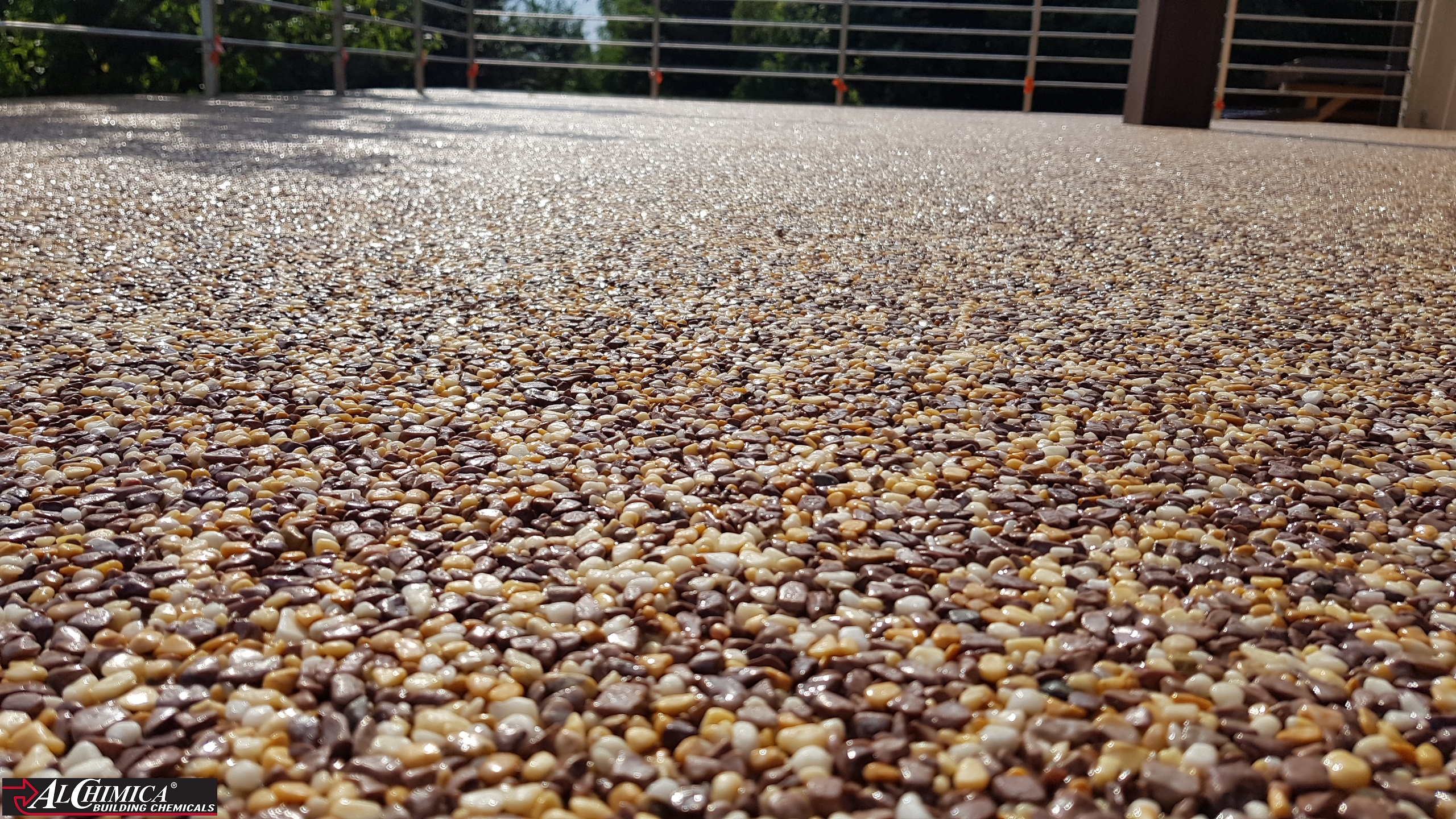 kamienny taras balkon kamień żywica poliuretanowa